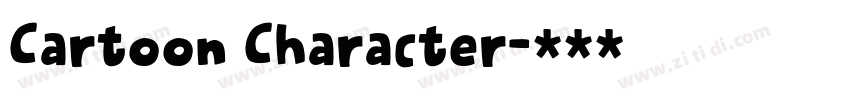 Cartoon Character字体转换